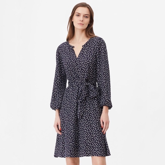 Rebecca Taylor Dresses & Skirts - Rebecca Taylor Tailored Polka Dot Jacquard Silk Dress Size 8